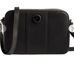 Black Boxy Rectangular Purse with Locket